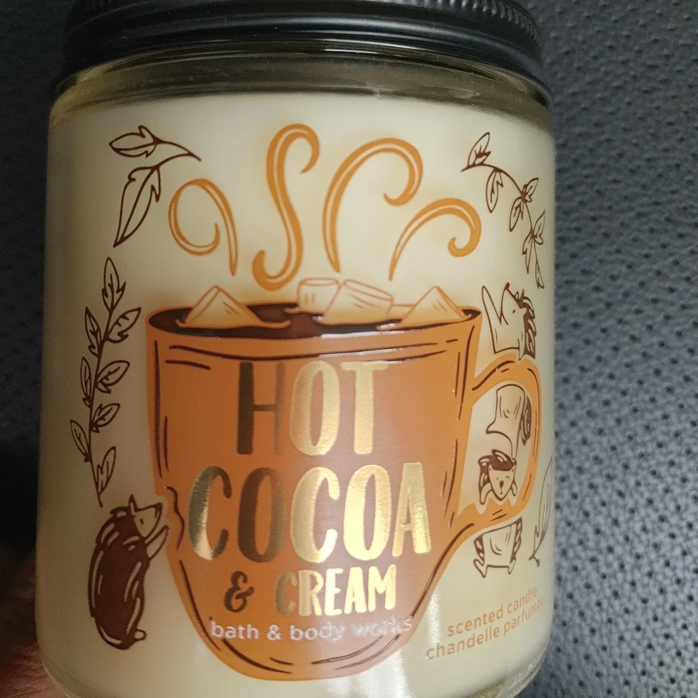 3 New BBW hot cocoa and cream Single Wick Candle - Picture 2 of 7